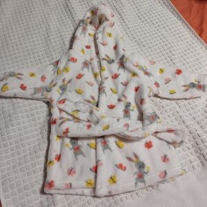 Kids Floral Hooded Bathrobe O-9 Mnts